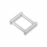 Ohio Travel Bag Rings & Slides 3/4" Shiny Nickel, Solid Rectangular Ring, Zinc Alloy, #P-2513 P-2513