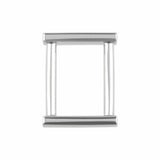 Ohio Travel Bag Rings & Slides 3/4" Shiny Nickel, Solid Rectangular Ring, Zinc Alloy, #P-2513 P-2513