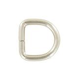 Ohio Travel Bag Rings & Slides 3/4" Shiny Nickel, Split D Ring, Steel, #P-2930-NIC P-2930-NIC