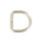 Ohio Travel Bag Rings & Slides 3/4" Shiny Nickel, Split D Ring, Steel, #P-2930-NIC P-2930-NIC