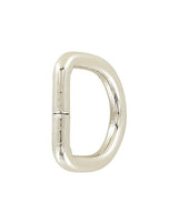 Ohio Travel Bag Rings & Slides 3/4" Shiny Nickel, Split D Ring, Steel, #P-2930-NIC P-2930-NIC