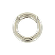 Ohio Travel Bag Rings & Slides 3/4" Shiny Nickel, Spring Gate Flat Round Ring, Zinc Alloy, #P-2733-NIC P-2733-NIC