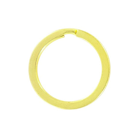 Ohio Travel Bag Rings & Slides 7/8" Gold, Split Flat Key Ring, Steel, #L-2946-GOLD L-2946-GOLD
