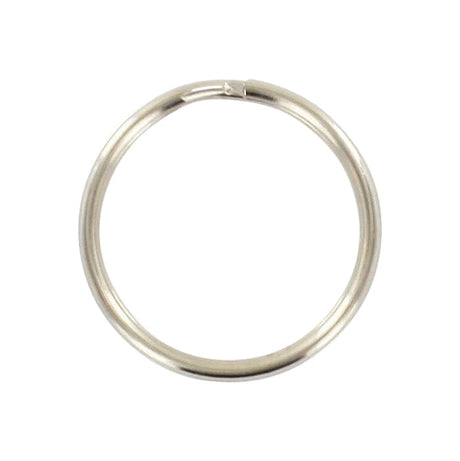 Ohio Travel Bag Rings & Slides 7/8" Nickel, Split Key Ring, Steel, #L-199-7-8N L-199-7-8N