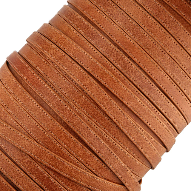 Ohio Travel Bag Strapping 1/2" Medium Brown, Leather Strapping, Leather, #CALF-1-2-MEDBRO CALF-1-2-MEDBRO