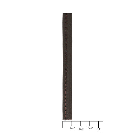 Ohio Travel Bag Strapping 1/4" Dark Brown, Tubular Strapping, Leather, #CALF-1-4-DKBRO CALF-1-4-DKBRO