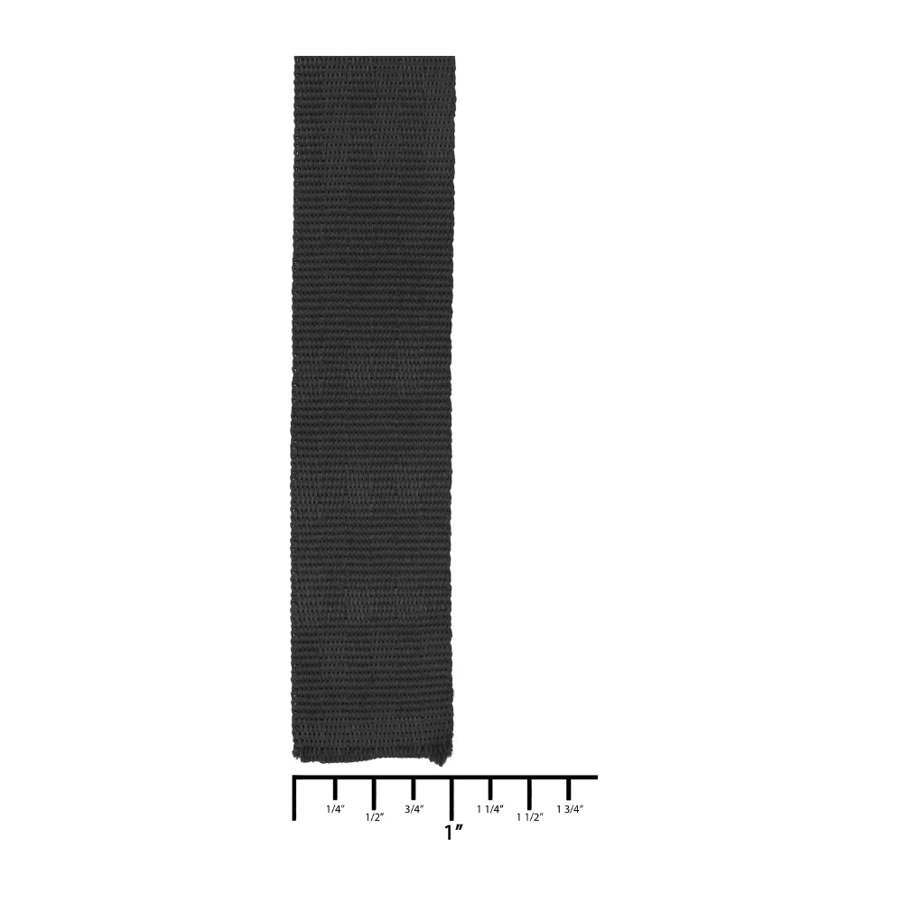 Ohio Travel Bag Strapping 1", Black, Seat Belt Webbing, Polyester, #PW-500-1 PW-500-1
