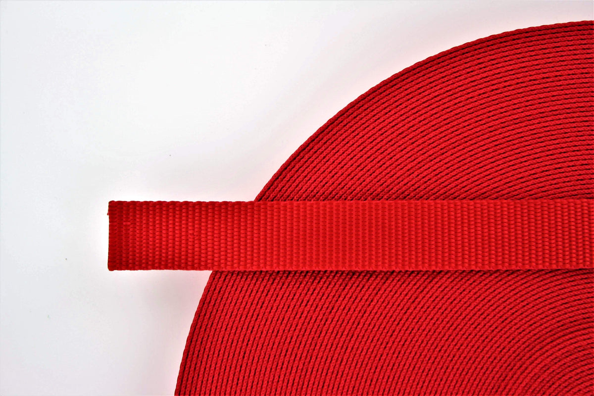 Ohio Travel Bag Strapping 1" Red, Web Strap, Nylon, #NYL-1-RED HALTER NYL-1-RED HALTER