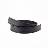 Ohio Travel Bag Strapping 3/4" Black, Flat Leather Strapping, Leather, #CALF-3-4-BLK CALF-3-4-BLK