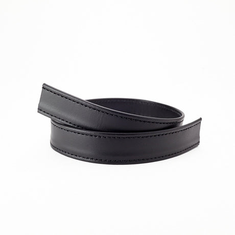 Ohio Travel Bag Strapping 3/4" Black, Flat Leather Strapping, Leather, #CALF-3-4-BLK CALF-3-4-BLK
