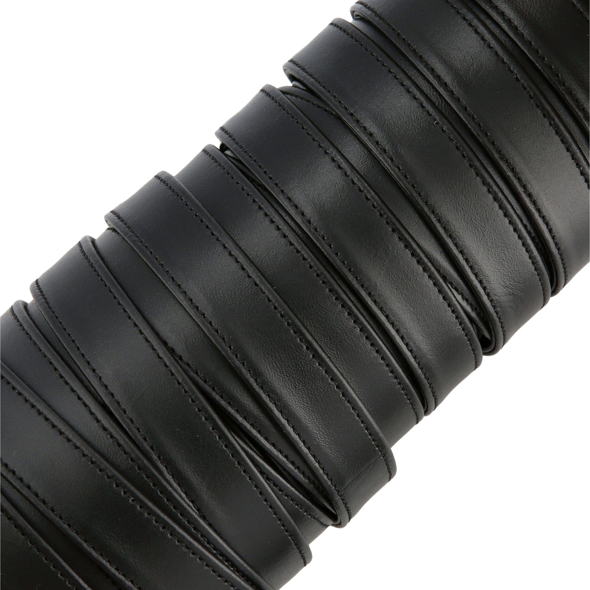 Ohio Travel Bag Strapping 3/4" Black, Flat Leather Strapping, Leather, #CALF-3-4-BLK CALF-3-4-BLK