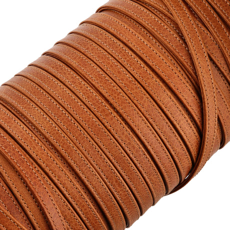 Ohio Travel Bag Strapping 3/8" Medium Brown, Flat Leather Strapping, #CALF-3-8-MEDBRO CALF-3-8-MEDBRO