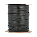 Ohio Travel Bag Strapping 5/8" Blk Gator Grain, Flat Leather Strapping, #CALF-5-8-ALG-BLK CALF-5-8-ALG-BLK