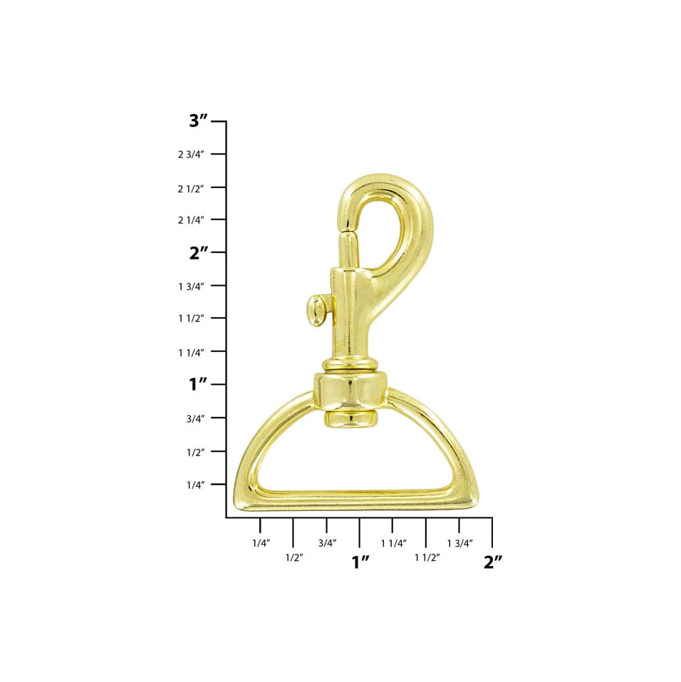 1 1/2" Brass, Bolt Swivel Snap Hook, Zinc Alloy