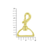 1 1/2" Brass, Bolt Swivel Snap Hook, Zinc Alloy