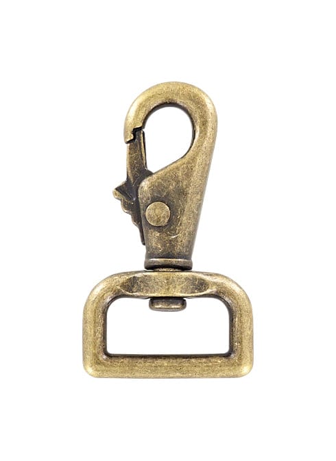 Ohio Travel Bag Swivel Snaps 1" Antique Brass, Lever Swivel Snap Hook, Zinc Alloy - PK4, #P-2070-ANTB P-2070-ANTB