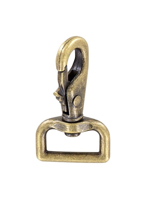 Ohio Travel Bag Swivel Snaps 1" Antique Brass, Lever Swivel Snap Hook, Zinc Alloy - PK4, #P-2070-ANTB P-2070-ANTB