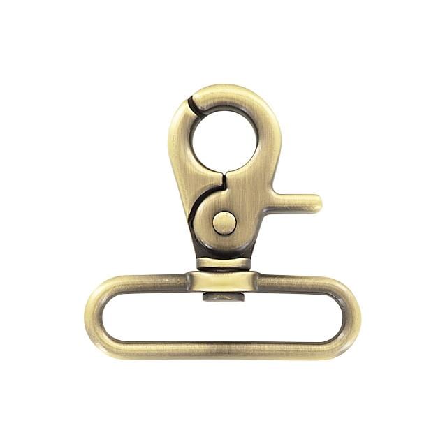 Ohio Travel Bag Swivel Snaps 2" Antique Brass, Trigger Swivel Snap Hook, Zinc Alloy, #P-3140-ANTB P-3140-ANTB