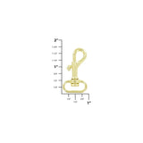 3/4" Shiny Gold, Bolt Swivel Snap Hook, Zinc Alloy-PK4