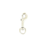 3/8" Shiny Nickel, Bolt Swivel Snap Hook, Zinc Alloy