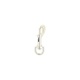 3/8" Shiny Nickel, Bolt Swivel Snap Hook, Zinc Alloy