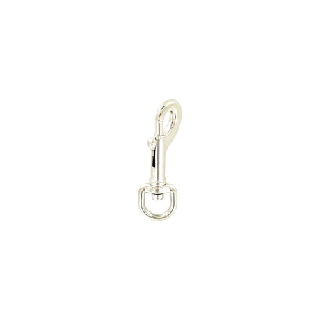 3/8" Shiny Nickel, Bolt Swivel Snap Hook, Zinc Alloy