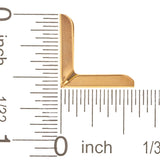 1/2" Gold, Bag/Case Corner, Zinc Alloy