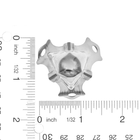 Ohio Travel Bag Wheels & Feet 2 1/2" Nickel, Corner, Steel, #F-4-NP F-4-NP