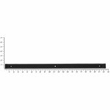 Ohio Travel Bag Wheels & Feet 22 1/2" Black, Bar Bottom Stud, Plastic, #L-2133 L-2133