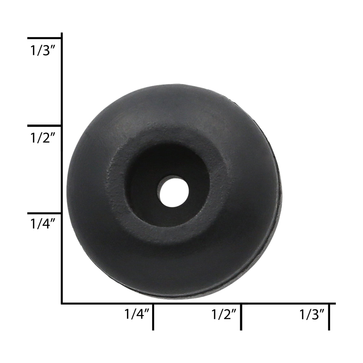 Ohio Travel Bag Wheels & Feet 5/16" Black, Bottom Stud, Rubber, #E-103SM E-103SM