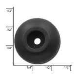 Ohio Travel Bag Wheels & Feet 5/16" Black, Bottom Stud, Rubber, #E-103SM E-103SM