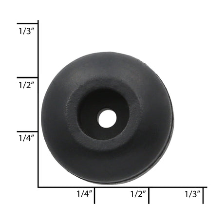 Ohio Travel Bag Wheels & Feet 5/16" Black, Bottom Stud, Rubber, #E-103SM E-103SM