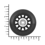 Ohio Travel Bag Wheels & Feet 68mm Black, Luggage Wheel with Flat Bearing, Plastic, #L-3799 L-3799