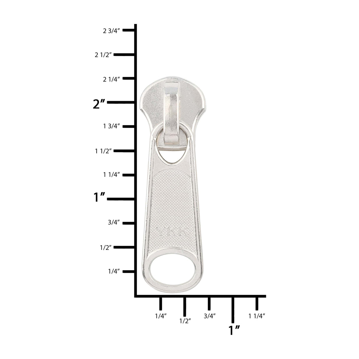 Ohio Travel Bag Zippers #10 Nickel, YKK Long Tab Semi-Swivel Slider, Zinc Alloy, #10M-2-NP 10M-2-NP