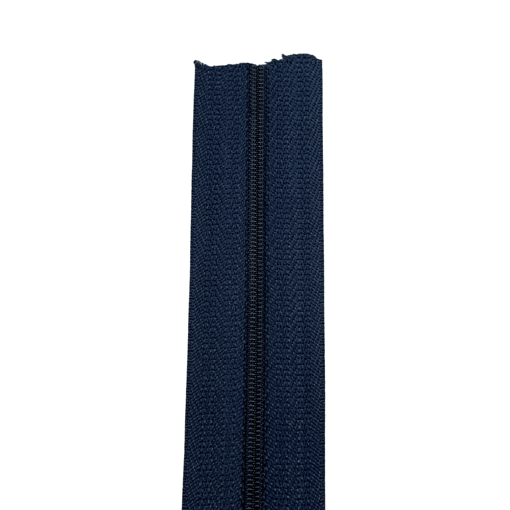 Ohio Travel Bag Zippers #2.5 Navy, YKK 5/8in Coil Zipper Chain, Zinc Alloy, #2.5C-W-NVY 2.5C-W-NVY