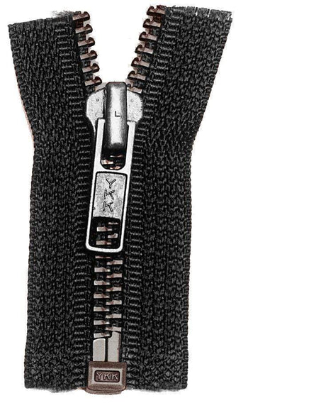 Ohio Travel Bag Zippers 24" Black w/Antique Brass, Bomber Jacket, #5 Metal, #6BJ-24-BLK-ANT 6BJ-24-BLK-ANT