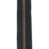 Ohio Travel Bag Zippers 24" Black with Antique Brass, Bomber Jacket, Metal, #9BJ-24-BLK-ANT 9BJ-24-BLK-ANT