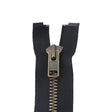 Ohio Travel Bag Zippers 24" Black with Antique Brass, Bomber Jacket, Metal, #9BJ-24-BLK-ANT 9BJ-24-BLK-ANT