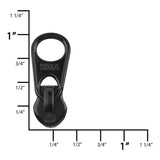 Ohio Travel Bag Zippers #4.5 Black, YKK Short Tab Swivel Slider, Zinc Alloy, #4.5C-4-BLK 4.5C-4-BLK