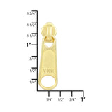 Ohio Travel Bag Zippers #4.5 Brass, YKK Long Tab Swivel Slider, Zinc Alloy, #4.5C-1-BP 4.5C-1-BP