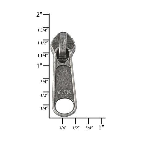 Ohio Travel Bag Zippers #5 Antique Nickel, YKK Long Tab Semi Swivel Slider, Zinc, #5CN-1-ANTN 5CN-1-ANTN