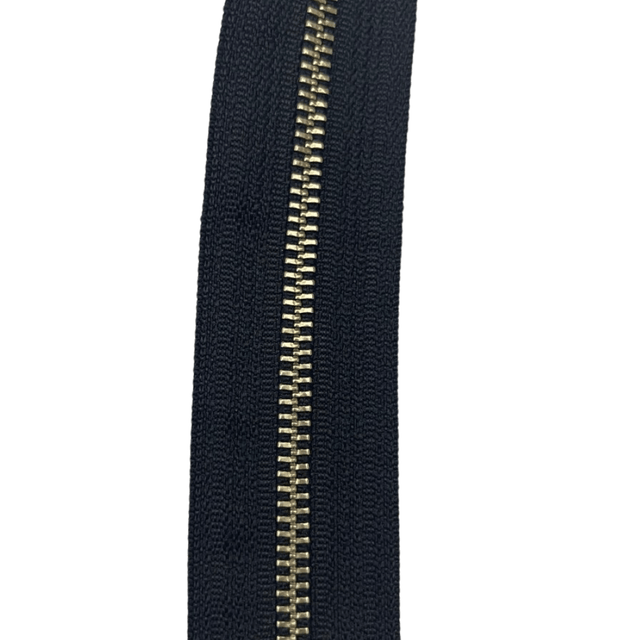 Ohio Travel Bag Zippers #5, Black with Solid Nickel, YKK Zipper Chain, Nickel, #5M-BLK-SNIC 5M-BLK-SNIC