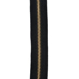 Ohio Travel Bag Zippers #5 Jean Zipper, 7" BLK w/ Brass Teeth, Solid Brass, #590-7-BLK 590-7-BLK