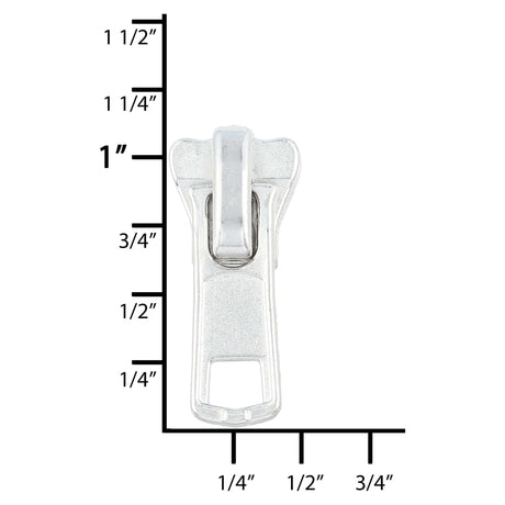 Ohio Travel Bag Zippers #5 Nickle, YKK Vislon Locking Slider (Old Style), Zinc Alloy, #5V-7-NP 5V-7-NP