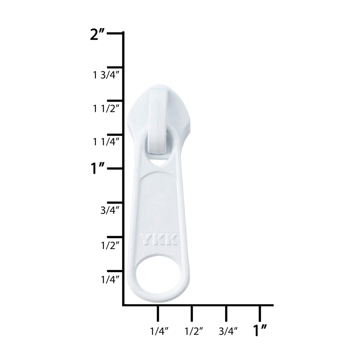 Ohio Travel Bag Zippers #5 White, YKK Long Tab Semi Swivel Slider, Zinc, #5CN-1-WHT 5CN-1-WHT