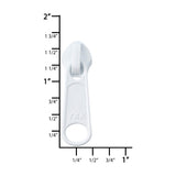 Ohio Travel Bag Zippers #5 White, YKK Long Tab Semi Swivel Slider, Zinc, #5CN-1-WHT 5CN-1-WHT