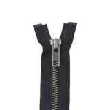 Ohio Travel Bag Zippers #6 Jacket Zipper 30in Black With Antique Nickel Teeth, #6JK-30-BLK-ANTN 6JK-30-BLK-ANTN