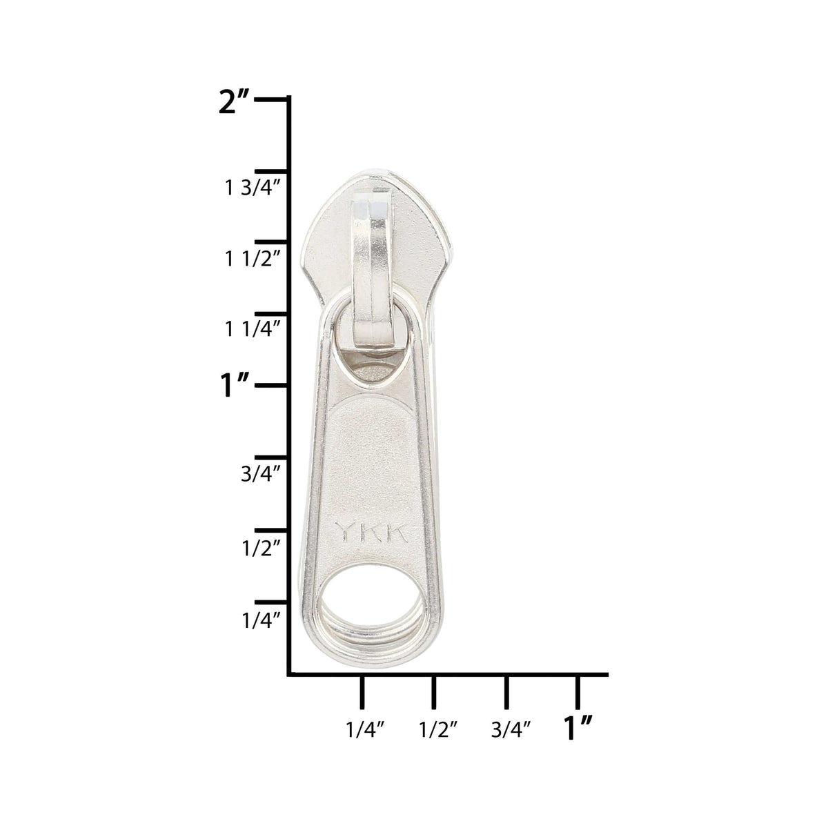 Ohio Travel Bag Zippers #8 Nickel, YKK Long Tab Reversible Slider, Zinc Alloy, #8C-2-NP 8C-2-NP