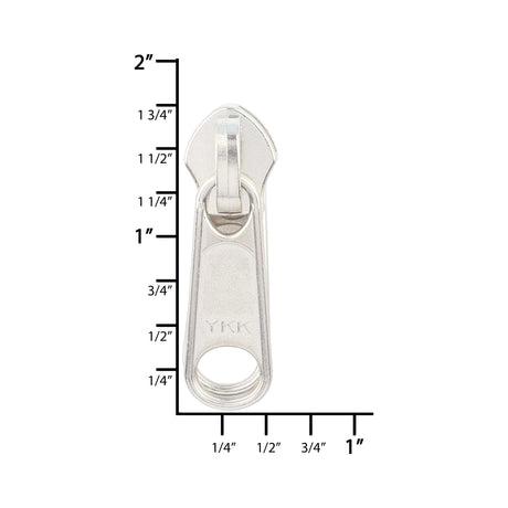 Ohio Travel Bag Zippers #8 Nickel, YKK Long Tab Reversible Slider, Zinc Alloy, #8C-2-NP 8C-2-NP