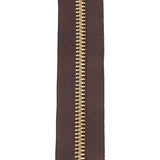 Ohio Travel Bag Zippers #9 Jacket Zipper 20in Brown With Brass, #9JK-20-BRO-B 9JK-20-BRO-B
